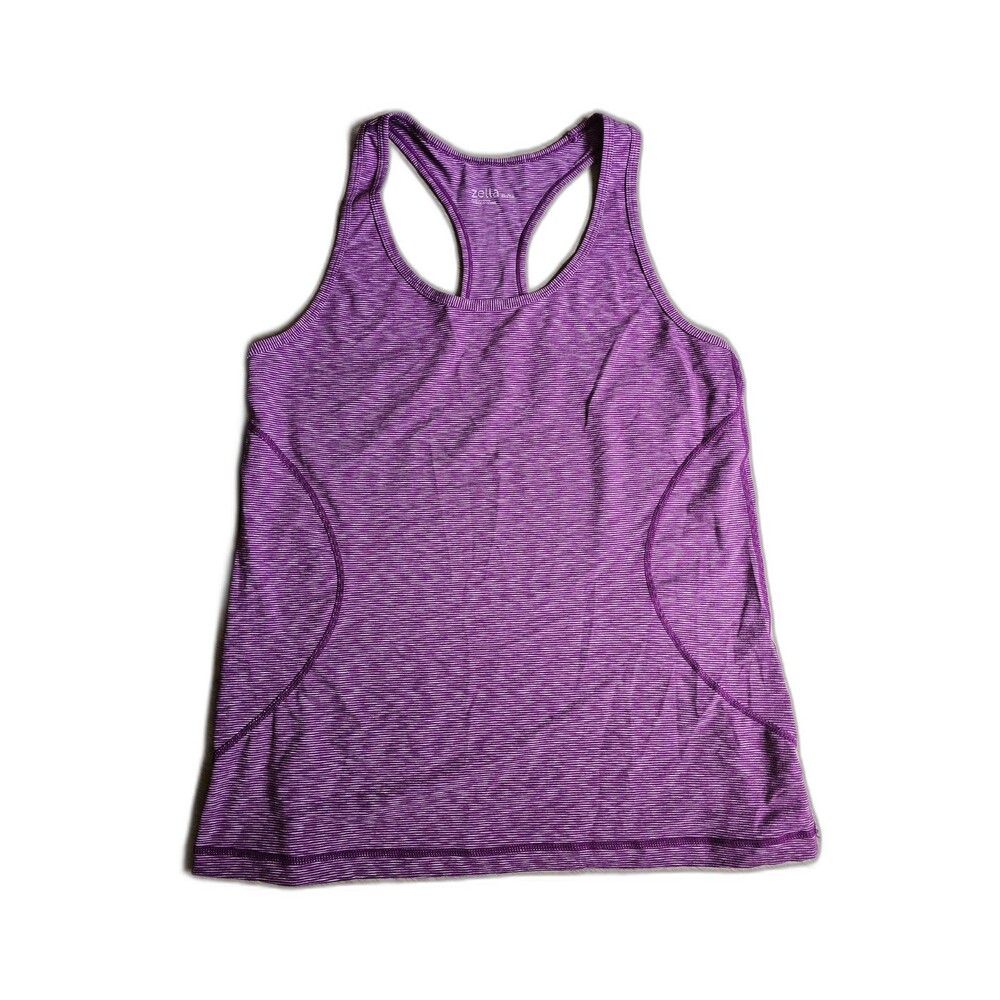Zella Racerback Purple Tank Top Womens  XL Stripe Sleeveless Athletic Top